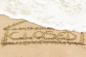  Closed written on sand