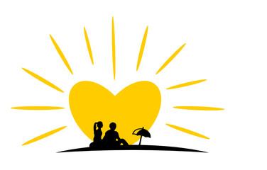 Sommer, Sonne, verliebtes Paar