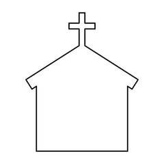 church silhouette isolated icon vector illustration design