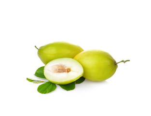 monkey apple on white background