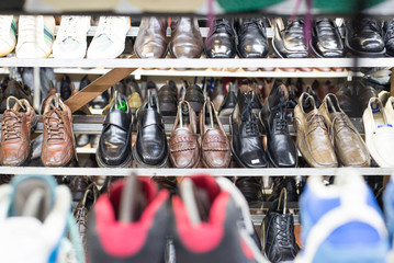 Shop of second hand shoes for sale.