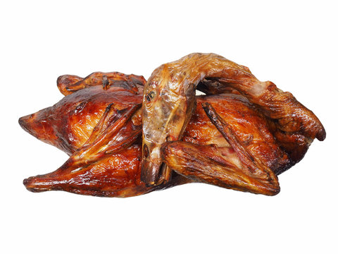 Roasted Duck Isolated On White