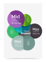 Circle business brochure template with options