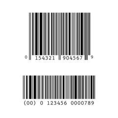Set, collection of barcode templates isolated on white background.