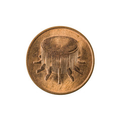 1 malaysian sen coin (2005) reverse isolated on white background © Henning Marquardt