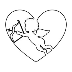 cupid angel character icon vector illustration design