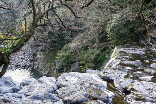 Cheonjeyeon Waterfalls in jeju island