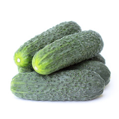 cucumbers on a white background