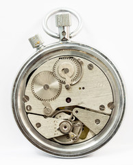 Fototapeta na wymiar clockwork vintage mechanical watch, high resolution and detail 