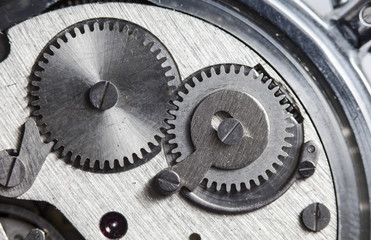 clockwork vintage mechanical watch, high resolution and detail
