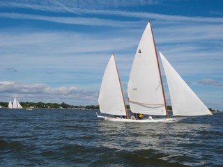 Sailboat on Blue Sky