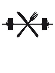 Cool cutlery design design weight weight lifting dumbbell weight training train eat clean train dirty text logo