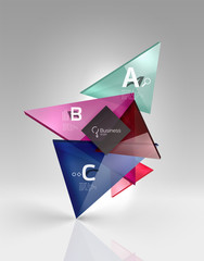 3d triangle modern composition
