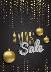 Greeting card, invitation with happy New year 2017. Big winter s