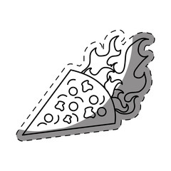 Obraz premium pizza fast food image vector illustration design