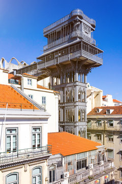 Elevador de Santa Justa in Lissabon, Portugals Hauptstadt.