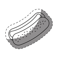 hot dog fast food icoon, vector illustration image