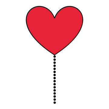 heart love card valentines day vector illustration design