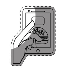 fast food order website icon, vector illustration image