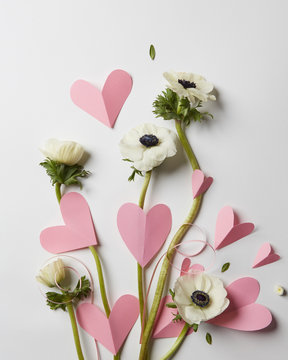 flowers and hearts