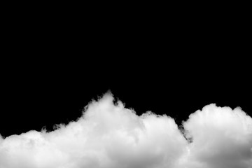 Clouds on black background