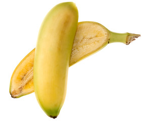 Banane auf Weiß