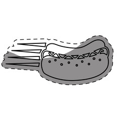 hot dog fast food image vector illustration design