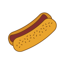 hot dog fast food icoon, vector illustration image