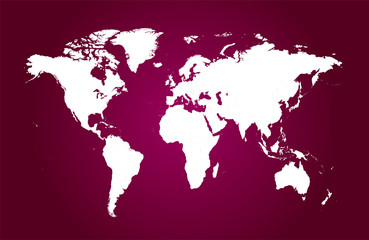 World map pink color vector
