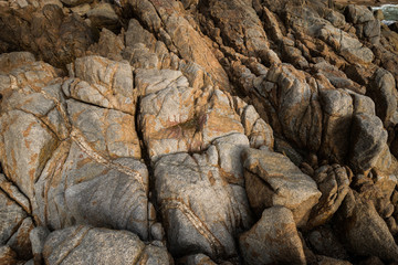 background and texture of break granite stone at Banana Beach, P