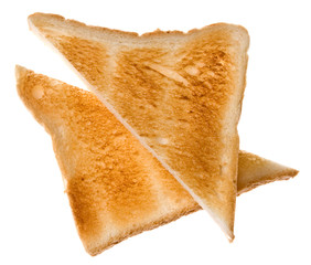 Toast auf Weiß