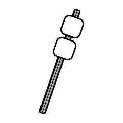 Camping marshmallows isolated icon vector illustration design