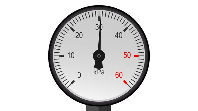 Video of isolated steam pressure gauge - manometer working.
4k animation.
