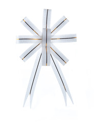 White bow isolated on white background