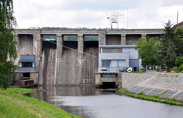 The concrete dam, the city of Brno, Czech Republic, Europe