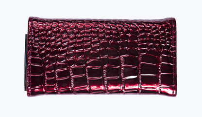 Fototapeta premium Red woman wallet isolated