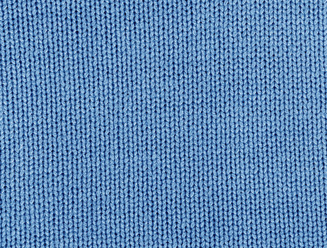 Blue color knitting texture.