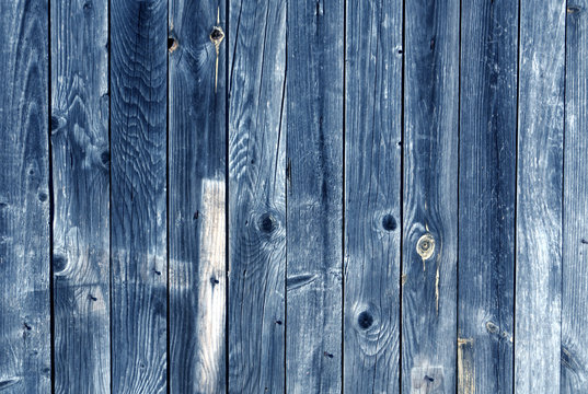 Weathered blue wood wall texture.