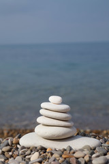 sea Zen pebble on a beach. Black sea, Sochi, Lazarevskoe, Russia