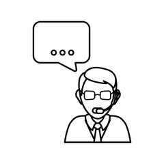 Call center and customer service icon vector illustration graphic design