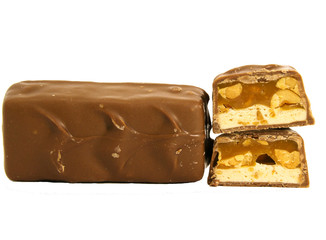  chocolate bar with nuts and caramel nougat
