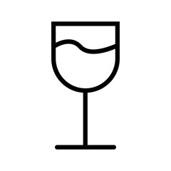 Wine glass vector icon