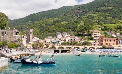 Fototapeta na wymiar The small port at Monterosso of the Cinque Terre