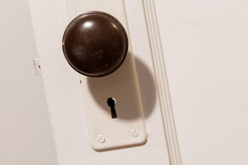 old wooden door with door knob