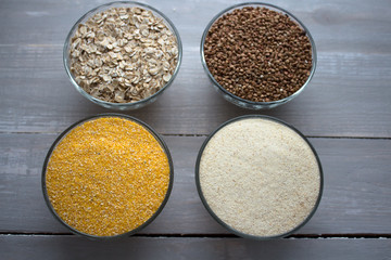 corn wheat oat buckwheat porridge