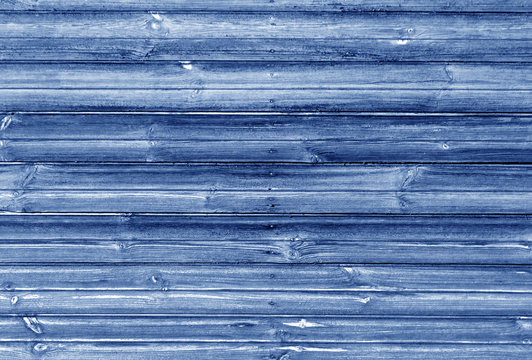 Blue color wooden wall texture.