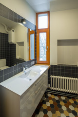 Bathroom in a modern apartment.
