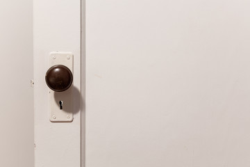 old wooden door with door knob