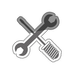 Construction tools equipment icon vector illustration graphic design