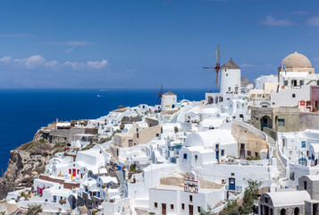 Fototapeta premium Santorin Oia Stadtansicht